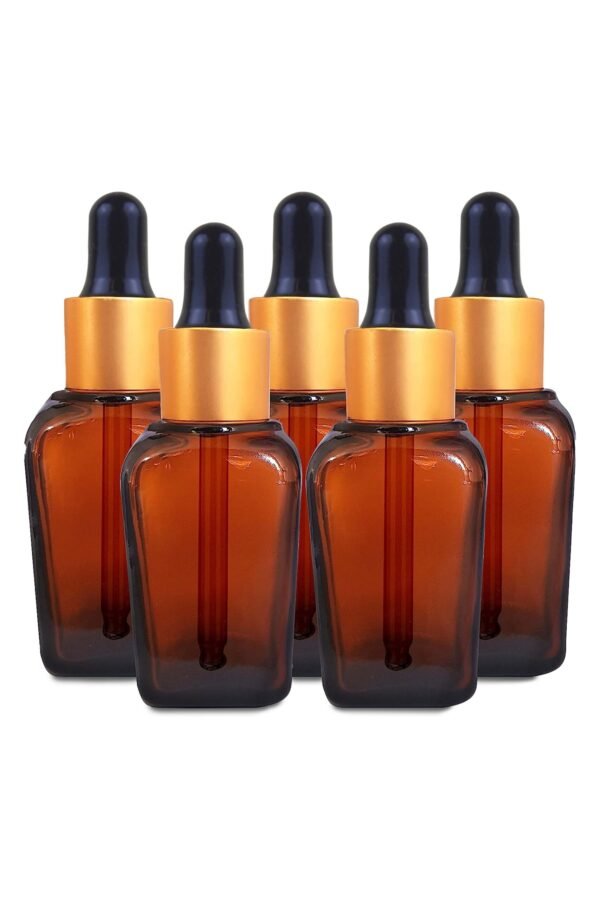 New Glass Dropper Bottles,Empty Glass Bottles_20ml_Pack Of_5 - Image 1