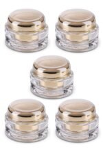 Golden Empty Cosmetic Acrylic Containers Jar_Pack OF 5 - Image 7
