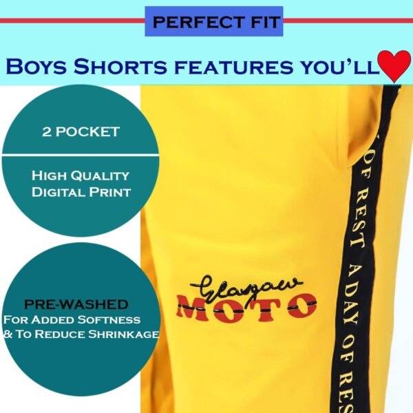 Pure Cotton Shorts For Boys, Kid Elastic Waist Shorts_ Pack Of 2 - Image 5