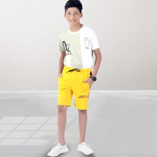 Pure Cotton Shorts For Boys, Kid Elastic Waist Shorts_ Pack Of 2 - Image 2