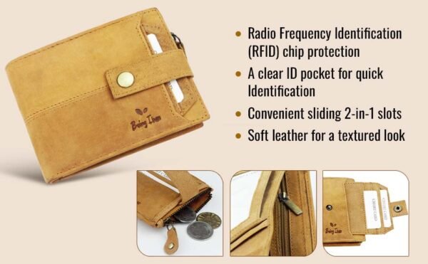 Mens Genuine Leather Wallet And Belt Combo Gift Set For Men |RFID Leather Card Holder and Belt Combo Box | Leather Wallet and Belt Gift Hamper for Men - Image 8