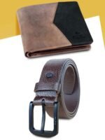 Mens Leather Wallet and Leather Belt Combo | Leather Wallet and Belt Combo Pack | Wallet and Belt Gift Set,Gift for Friend, Boyfriend,Husband,Father, Son etc