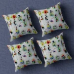 Perfume Bottle Print Cushion Cover 16x16 Inch_Set Of 4