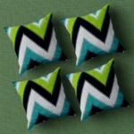 Multicolor Geometrical Printed Graphic Cotton Cushion Covers16x16 Inch_Set Of 4
