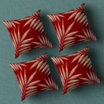 Tropical Leaf Printed Cushion/Pillow Covers _16 x 16 Inch _Set Of 4