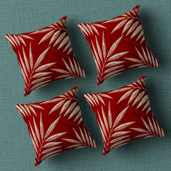 1-min_60_11zon Tropical Leaf Printed Cushion/Pillow Covers _16 x 16 Inch _Set Of 4 - Image 1