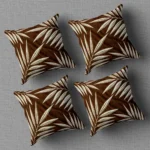 Tropical Leaf Printed Cushion/Pillow Covers _16 x 16 Inch _Set Of 4
