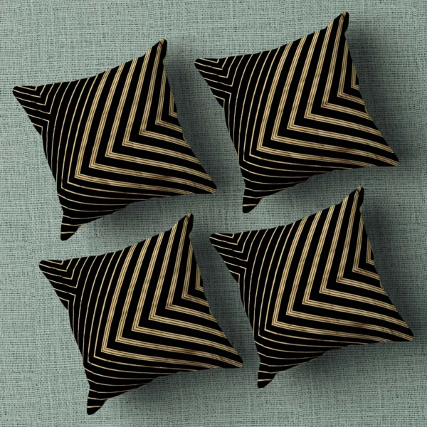 1-min_72_11zon Striped Cushion/Pillow Covers _16 x 16 Inch _Set Of 4 - Image 1