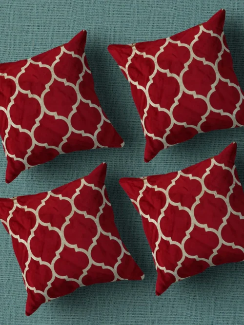 Geometric Cushion/Pillow Covers _16 x 16 Inch _Set Of 4