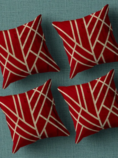 Geometric Cushion/Pillow Covers _16 x 16 Inch _Set Of 4