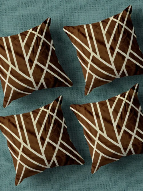 Geometric Cushion/Pillow Covers _16 x 16 Inch _Set Of 4