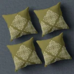 Jacquard Print Velvet Square Cushion Cover 16x16 inch_Set Of 4