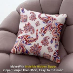 Tribal Elephant Animal Print Cushion Cover 16x16 Inch_Set Of 4 - Image 2