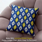 Geometrical Printed Eyes Graphic Cotton Cushion Covers16x16 Inch_Set Of 4 - Image 2