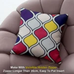 Multicolor Geometrical Printed Graphic Cotton Cushion Covers16x16 Inch_Set Of 4 - Image 2