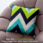 Multicolor Geometrical Printed Graphic Cotton Cushion Covers16x16 Inch_Set Of 4 - Image 2