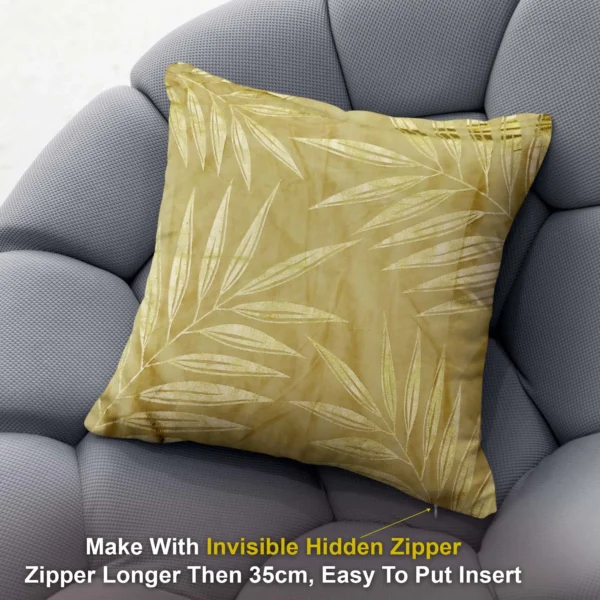 Tropical Leaf Printed Cushion/Pillow Covers _16 x 16 Inch _Set Of 4 - Image 2