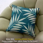 Tropical Leaf Printed Cushion/Pillow Covers _16 x 16 Inch _Set Of 4 - Image 2