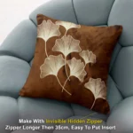 Tropical Leaf Printed Cushion/Pillow Covers _16 x 16 Inch _Set Of 4 - Image 2