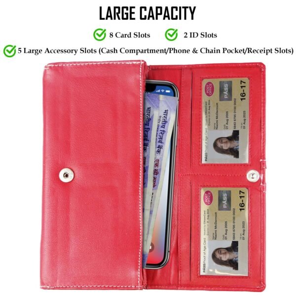 Ladies Clutch & Waist Belt Combo |Casual Jeans Belt Combo Gift For Women |RFID Leather Card Holder and Casual Belt Combo Gift For Girlfriend|Gift For Women - Image 2