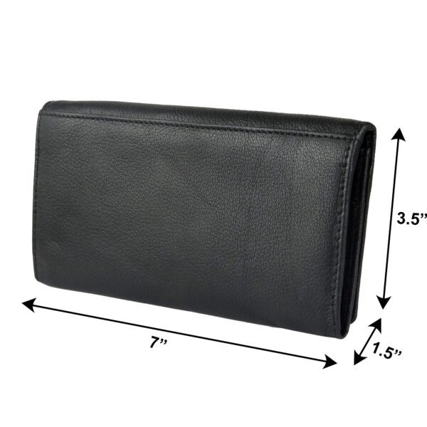 Genuine Leather Handbag & Belt Combo Gift Set For Women |RFID Leather Purse and Casual Jeans Belt Combo Gift For Girlfriend | Leather Clutch and Belt Gift Hamper for Women_Black - Image 6