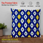 Geometrical Printed Eyes Graphic Cotton Cushion Covers16x16 Inch_Set Of 4 - Image 3