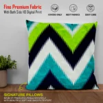 Multicolor Geometrical Printed Graphic Cotton Cushion Covers16x16 Inch_Set Of 4 - Image 3