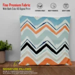 Multicolor Geometrical Printed Graphic Cotton Cushion Covers16x16 Inch_Set Of 4 - Image 3