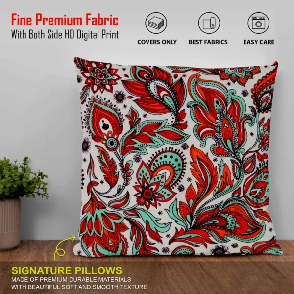 3-min_128_11zon Cotton Jaipuri  16x16 Inch Hand Block Print Square Cushion Cover_Set Of 4 - Image 3