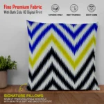 Multicolor Geometrical Printed Graphic Cotton Cushion Covers16x16 Inch_Set Of 4 - Image 3