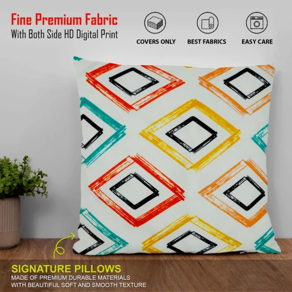 3-min_137_11zon Multicolor Geometrical Printed Graphic Cotton Cushion Covers16x16 Inch_Set Of 4 - Image 3