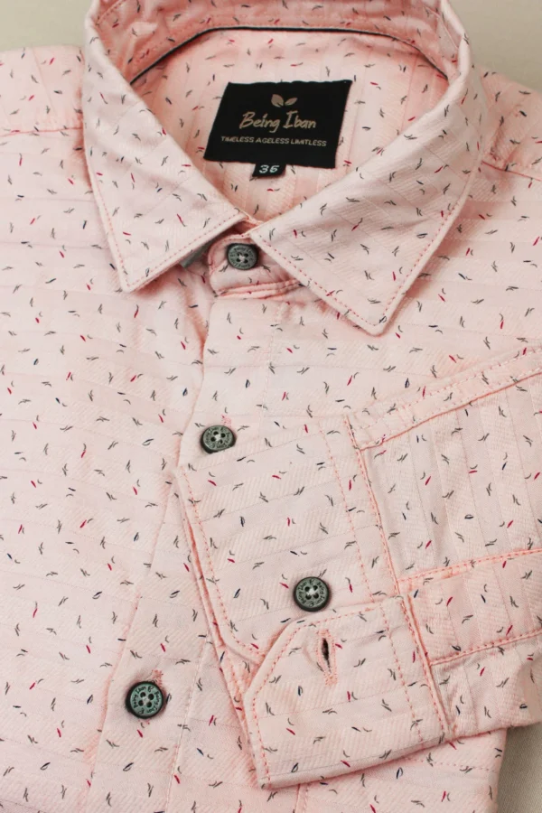 Men's Floral Print Shirt for Casual Wear|Shirt for Everyday Wear|Peach Printed Casual Shirt - Image 5