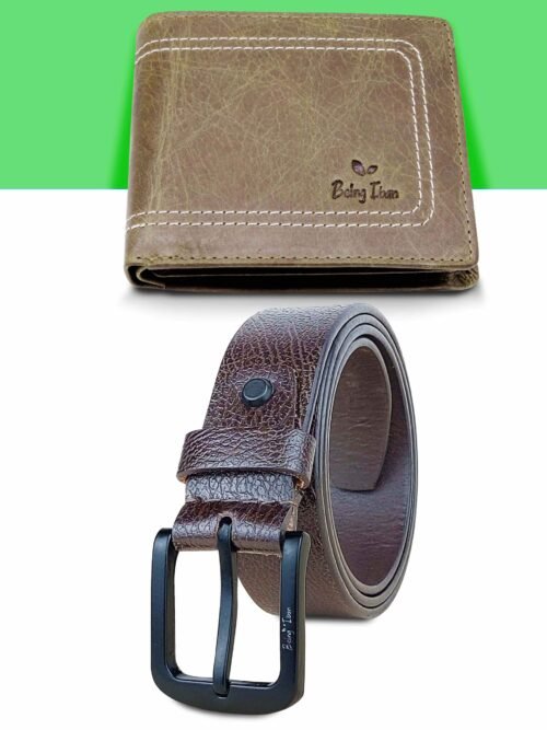 Mens Genuine Leather Wallet And Belt Combo Gift Set For Men |RFID Leather Card Holder and Belt Combo Box | Leather Wallet and Belt Gift Hamper for Men