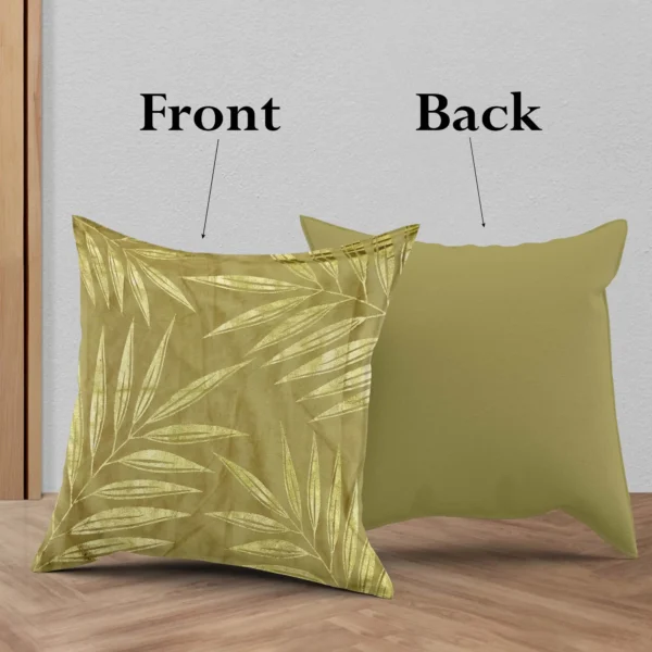 Tropical Leaf Printed Cushion/Pillow Covers _16 x 16 Inch _Set Of 4 - Image 3