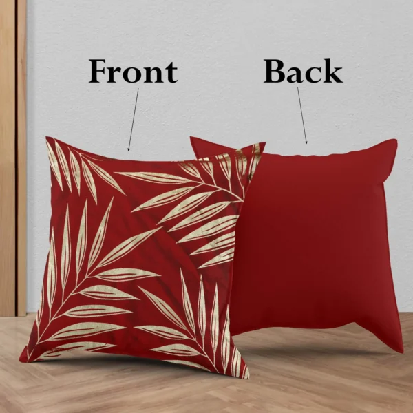 Tropical Leaf Printed Cushion/Pillow Covers _16 x 16 Inch _Set Of 4 - Image 3