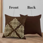 Jacquard Print Velvet Square Cushion Cover 16x16 inch_Set Of 4 - Image 3