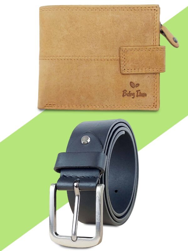 6 color-min Mens Genuine Leather Wallet And Belt Combo Gift Set For Men |RFID Leather Card Holder and Belt Combo Box | Leather Wallet and Belt Gift Hamper for Men - Image 1