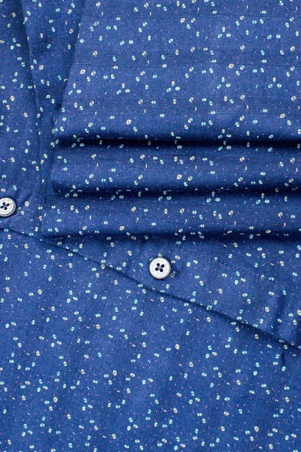 Casual Shirt for Men | Shirt for Men | Men Stylish Shirt | Men Printed Shirt | Men Print Shirt |  Navy Full Sleeve Printed Shirt For Men's - Image 2