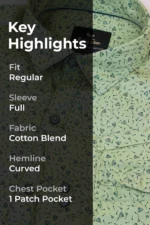 Casual Shirt for Men | Shirt for Men | Men Stylish Shirt | Men Printed Shirt | Men Print Shirt | Micro Print Slim Fit Shirt For Men's - Image 2
