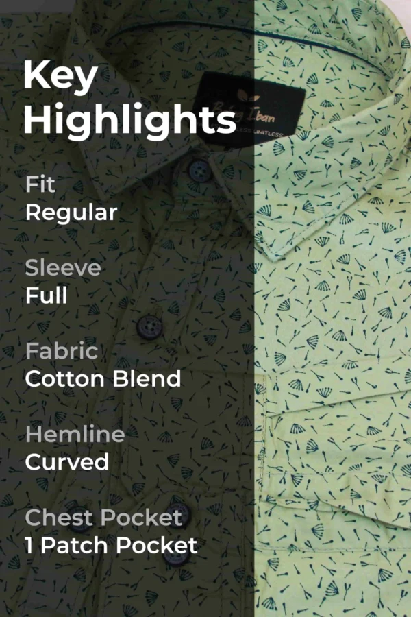 7-min_6_11zon Casual Shirt for Men | Shirt for Men | Men Stylish Shirt | Men Printed Shirt | Men Print Shirt | Micro Print Slim Fit Shirt For Men's - Image 2