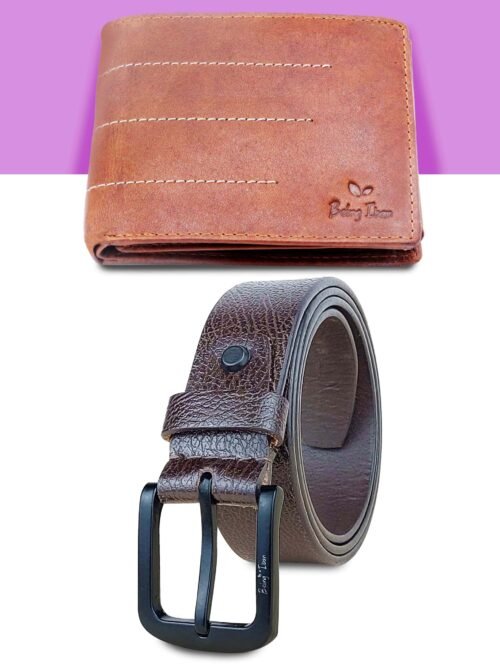 Mens Genuine Leather Wallet And Belt Combo Gift Set For Men |RFID Leather Card Holder and Belt Combo Box | Leather Wallet and Belt Gift Hamper for Men