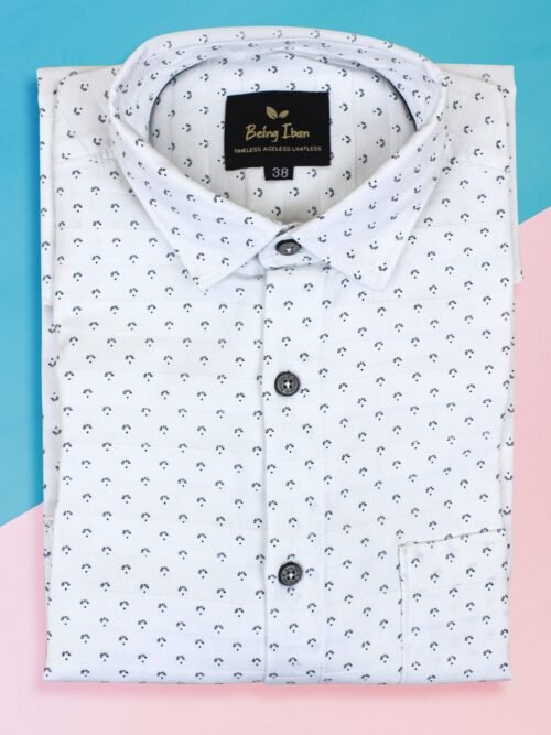 Casual Shirt for Men | Shirt for Men | Men Stylish Shirt | Men Printed Shirt | Men Print Shirt | Men's Shirt_White