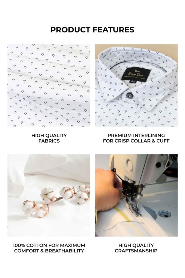 Casual Shirt for Men | Shirt for Men | Men Stylish Shirt | Men Printed Shirt | Men Print Shirt | Men's Shirt_White - Image 5