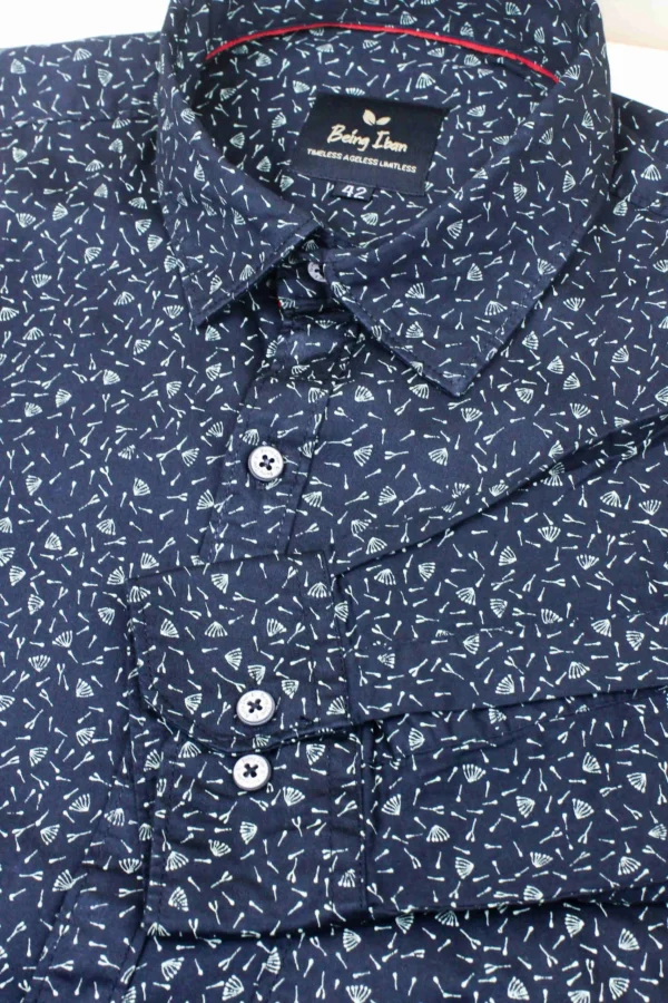 Casual Shirt for Men | Shirt for Men | Men Stylish Shirt | Men Printed Shirt | Men Print Shirt |  Blue Full Sleeve Printed Shirt For Men's - Image 4