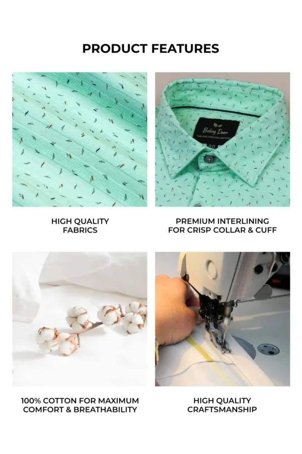 Casual Shirt for Men | Shirt for Men | Men Stylish Shirt | Men Printed Shirt | Men Print Shirt | Micro Print Slim Fit Shirt For Men's - Image 6