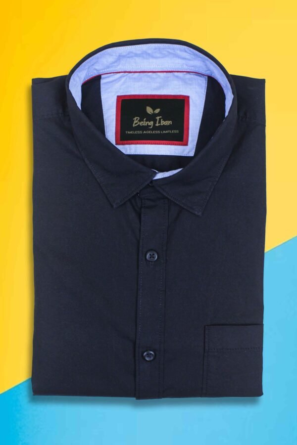 Mens Full Sleeve Casual Shirts | Stylish Black Shirts |Formal Shirts|Solid Black Shirt For Men - Image 1