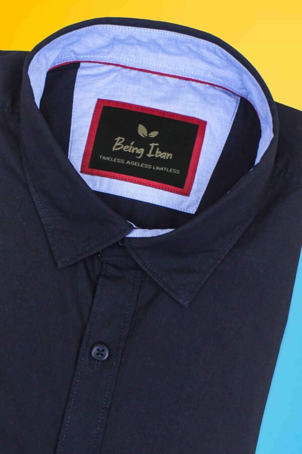 Mens Full Sleeve Casual Shirts | Stylish Black Shirts |Formal Shirts|Solid Black Shirt For Men - Image 4