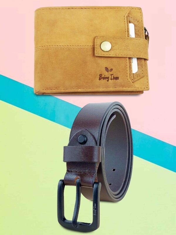9 color-min Mens Genuine Leather Wallet And Belt Combo Gift Set For Men |RFID Leather Card Holder and Belt Combo Box | Leather Wallet and Belt Gift Hamper for Men - Image 1