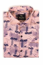 Men's Floral Print Shirt for Casual Wear|Shirt for Everyday Wear|Light Pink Printed Casual Shirt