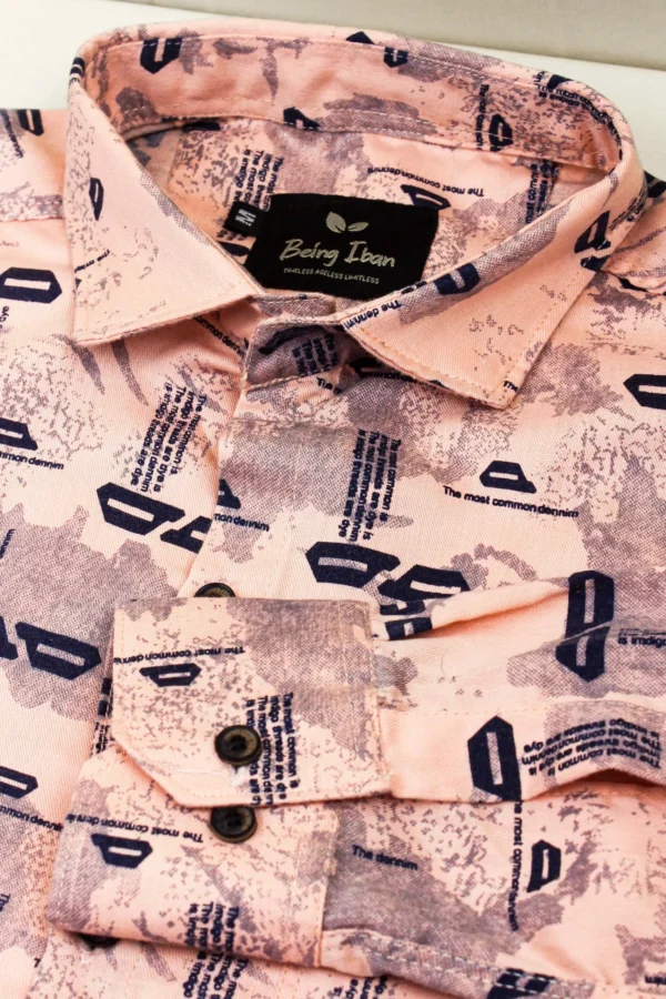 Men's Floral Print Shirt for Casual Wear|Shirt for Everyday Wear|Light Pink Printed Casual Shirt - Image 4